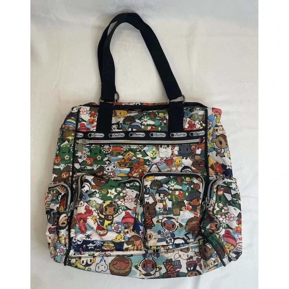 LESPORTSAC X TOKIDOKI‎ Vacanze Winter Wonderland Shoulder Bag Tote Bag 15x15x5